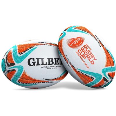 Ballon Replica Coupe du Monde Rugby 2027 Taille 5 - Gilbert male - Publicité Ballon Replica Coupe du Monde Rugby 2027 Taille 5 - Gilbert male - Publicité