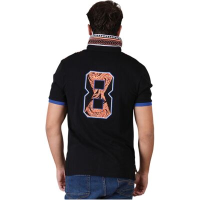 Polo Maori Rugby Noir-beige - Ruckfield L male - Publicité Polo Maori Rugby Noir-beige - Ruckfield L male - Publicité