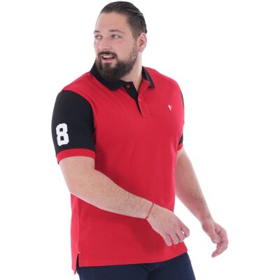 Polo Rugby Essentiels Bicolore Rouge / Noir Ruckfield S male - Publicité Polo Rugby Essentiels Bicolore Rouge / Noir Ruckfield S male - Publicité