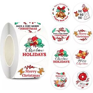 INF Autocollants de Noël 1 rouleau de 500 pièces - Publicité INF Autocollants de Noël 1 rouleau de 500 pièces - Publicité