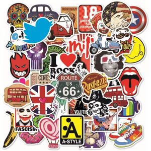 INF Autocollants imperméables avec différents motifs, pack de 100 - Publicité INF Autocollants imperméables avec différents motifs, pack de 100 - Publicité