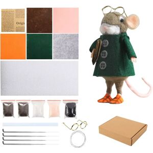 INF Kit de feutrage d'aiguilles Souris aux lunettes de soleil avec journal - Publicité INF Kit de feutrage d'aiguilles Souris aux lunettes de soleil avec journal - Publicité
