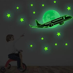 INF Autocollants d'étoiles d'avion qui brillent dans le noir - Publicité INF Autocollants d'étoiles d'avion qui brillent dans le noir - Publicité