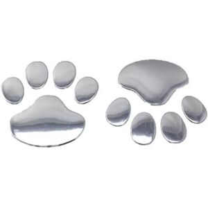 INF Lot de 10 Autocollants Décoratifs 3D pour Voiture - Motifs Pattes Créatives Argent - Publicité INF Lot de 10 Autocollants Décoratifs 3D pour Voiture - Motifs Pattes Créatives Argent - Publicité