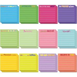 INF Bloc-notes autocollants minimalistes - Lot de 12 - Publicité INF Bloc-notes autocollants minimalistes - Lot de 12 - Publicité
