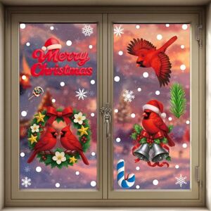 INF Lot de 2 autocollants décoratifs de Noël - Motifs créatifs de bonbons et d'oiseaux - Publicité INF Lot de 2 autocollants décoratifs de Noël - Motifs créatifs de bonbons et d'oiseaux - Publicité