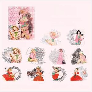 INF Autocollants pour carnet Rose Thousand-Ode - PET transparent pour planner et scrapbooking, 5 feuilles, 11.4cm x 17cm - Publicité INF Autocollants pour carnet Rose Thousand-Ode - PET transparent pour planner et scrapbooking, 5 feuilles, 11.4cm x 17cm - Publicité