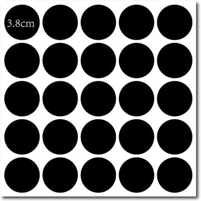 INF Etiquettes Autocollantes Tableau Noir, 25 Pcs/Feuille, 38mm, 210x210mm, Rondes, 5 Feuilles - Publicité INF Etiquettes Autocollantes Tableau Noir, 25 Pcs/Feuille, 38mm, 210x210mm, Rondes, 5 Feuilles - Publicité