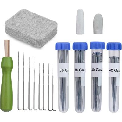 INF Kit de feutrage à l'aiguille pour débutants avec jeu d'aiguilles à feutrer - Publicité INF Kit de feutrage à l'aiguille pour débutants avec jeu d'aiguilles à feutrer - Publicité