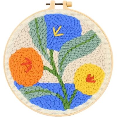 INF Kit de Broderie DIY en Laine Grosse - Cercle en Plastique 20cm, Motif Dessin Animé - Publicité INF Kit de Broderie DIY en Laine Grosse - Cercle en Plastique 20cm, Motif Dessin Animé - Publicité