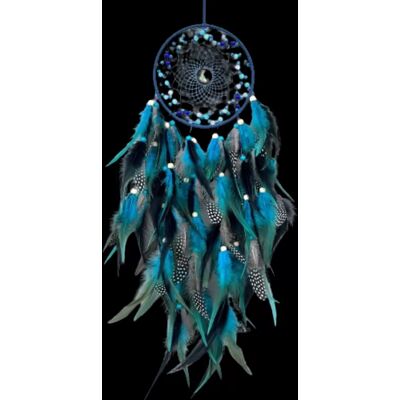 INF Dreamcatcher Noir + Bleu - Attrape-rêves - Publicité INF Dreamcatcher Noir + Bleu - Attrape-rêves - Publicité