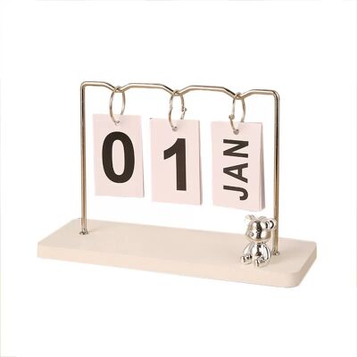 INF Calendrier Perpétuel Ornemental en Métal Minimaliste Moderne Blanc - Publicité INF Calendrier Perpétuel Ornemental en Métal Minimaliste Moderne Blanc - Publicité