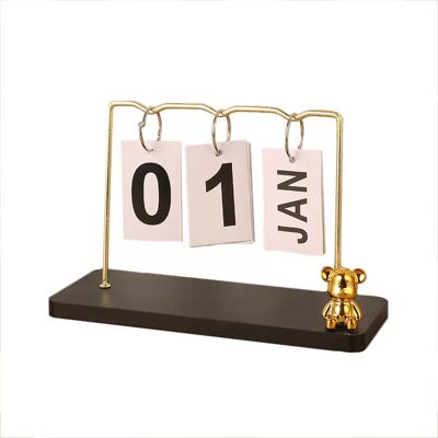 INF Calendrier Perpétuel Ornemental en Métal Minimaliste Moderne Le noir - Publicité INF Calendrier Perpétuel Ornemental en Métal Minimaliste Moderne Le noir - Publicité