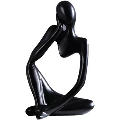INF Figurine de penseur abstrait – Décoration d'intérieur moderne Le noir - Publicité INF Figurine de penseur abstrait – Décoration d'intérieur moderne Le noir - Publicité