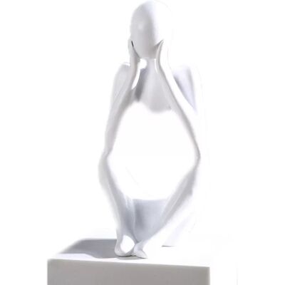 INF Figurine de penseur abstrait – Décoration d'intérieur en résine Blanc - Publicité INF Figurine de penseur abstrait – Décoration d'intérieur en résine Blanc - Publicité