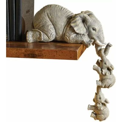 INF Ensemble de Figurines d'Éléphants Décoratives en Résine - Ornement d'Intérieur Créatif - Publicité INF Ensemble de Figurines d'Éléphants Décoratives en Résine - Ornement d'Intérieur Créatif - Publicité