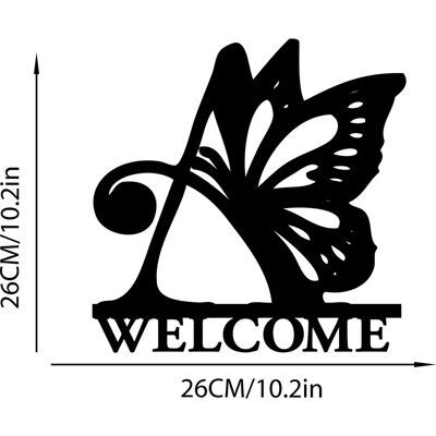 INF Décoration Murale Métallique Papillon Noir - Plaque Décorative Intérieur/Extérieur - Publicité INF Décoration Murale Métallique Papillon Noir - Plaque Décorative Intérieur/Extérieur - Publicité
