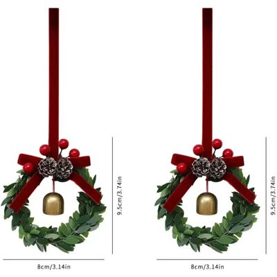 INF Lot de 2 Cloches de Sapin de Noël Pomme de Pin - Décorations Festives de Fêtes - Publicité INF Lot de 2 Cloches de Sapin de Noël Pomme de Pin - Décorations Festives de Fêtes - Publicité