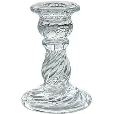 INF Petit Bougeoir en Verre Spirale - Verre Borosilicate, Transparent, Style Nordique - Publicité INF Petit Bougeoir en Verre Spirale - Verre Borosilicate, Transparent, Style Nordique - Publicité