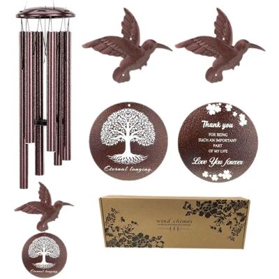 INF Carillon éolien colibri 36 inches en métal - design colibri rouge, 81cm, décoration extérieure de jardin - Publicité INF Carillon éolien colibri 36 inches en métal - design colibri rouge, 81cm, décoration extérieure de jardin - Publicité