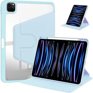 INF Étui rotatif bleu clair compatible avec Xiaomi Mi 6/6 Pro - Acrylique et cuir PU avec emplacement pour stylet