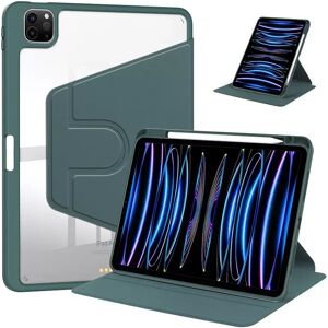 INF Étui rotatif à 360° en acrylique et cuir PU vert foncé compatible avec Xiaomi 6/6 Pro avec emplacement pour stylet