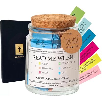 INF Bocal de versets bibliques Édition allemande – 90 mini cartes bibliques dans bocal en verre avec boîte cadeau et ruban rose - Publicité INF Bocal de versets bibliques Édition allemande – 90 mini cartes bibliques dans bocal en verre avec boîte cadeau et ruban rose - Publicité