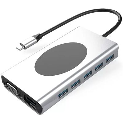 Hub USB-C INF 13-en-1 - HDMI, VGA, Ethernet - Transfert rapide de données - Publicité Hub USB-C INF 13-en-1 - HDMI, VGA, Ethernet - Transfert rapide de données - Publicité