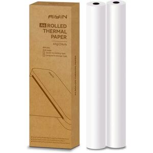 INF Papier Thermique A4 à Séchage Rapide, 2 Rouleaux, Enroulement Inversé 6,4m/Rouleau - Format Lettre US S - Publicité INF Papier Thermique A4 à Séchage Rapide, 2 Rouleaux, Enroulement Inversé 6,4m/Rouleau - Format Lettre US S - Publicité