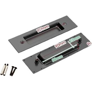 INF Poignée de porte encastrée carrée en acier inoxydable compatible avec portes coulissantes, ensemble complet de poignées Le noir - Publicité INF Poignée de porte encastrée carrée en acier inoxydable compatible avec portes coulissantes, ensemble complet de poignées Le noir - Publicité