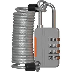 INF Cadenas à câble à combinaison : Sécurisez vos biens avec un cadenas à mot de passe en acier Gris - Publicité INF Cadenas à câble à combinaison : Sécurisez vos biens avec un cadenas à mot de passe en acier Gris - Publicité