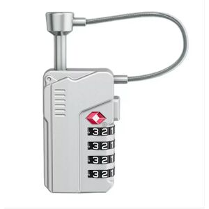 INF Cadenas Antivol TSA pour Bagages - Alliage de Zinc avec Câble à Combinaison pour Valises et Sacs à Dos Argent - Publicité INF Cadenas Antivol TSA pour Bagages - Alliage de Zinc avec Câble à Combinaison pour Valises et Sacs à Dos Argent - Publicité