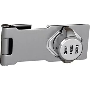 INF Verrou de meuble sans perçage 4-Cun 3-trous - Serrure à combinaison mécanique sans clé avec loquet poussoir-tireur Argent - Publicité INF Verrou de meuble sans perçage 4-Cun 3-trous - Serrure à combinaison mécanique sans clé avec loquet poussoir-tireur Argent - Publicité