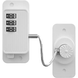 INF Verrou de Sécurité Multifonction - Verrou à Combinaison Adhésif Sans Trace pour Réfrigérateur et Armoires (ABS+Fil d'acier) Blanc - Publicité INF Verrou de Sécurité Multifonction - Verrou à Combinaison Adhésif Sans Trace pour Réfrigérateur et Armoires (ABS+Fil d'acier) Blanc - Publicité