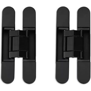 INF 2 pcs Charnières invisibles encastrées pour porte - Charge 40kg, 135x28mm, Alliage de zinc, 3D réglable, Cache sans vis, Le noir - Publicité INF 2 pcs Charnières invisibles encastrées pour porte - Charge 40kg, 135x28mm, Alliage de zinc, 3D réglable, Cache sans vis, Le noir - Publicité