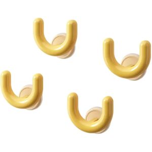 INF Lot de 4 supports à ventouses en forme de U pour pantoufles - Support mural réglable en PP pour pantoufles à semelles Jaune - Publicité INF Lot de 4 supports à ventouses en forme de U pour pantoufles - Support mural réglable en PP pour pantoufles à semelles Jaune - Publicité