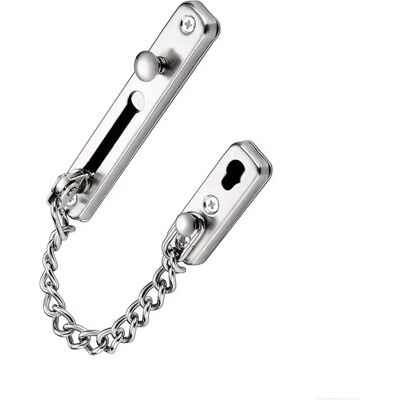 INF Verrou de porte intérieur - Serrure de sécurité à chaîne anti-vol sans perçage avec vis Argent - Publicité INF Verrou de porte intérieur - Serrure de sécurité à chaîne anti-vol sans perçage avec vis Argent - Publicité