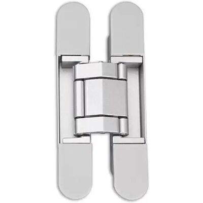 INF 2 pcs Charnières invisibles encastrées pour porte - Charge 40kg, 135x28mm, Alliage de zinc, 3D réglable, Cache sans vis, Argent - Publicité INF 2 pcs Charnières invisibles encastrées pour porte - Charge 40kg, 135x28mm, Alliage de zinc, 3D réglable, Cache sans vis, Argent - Publicité
