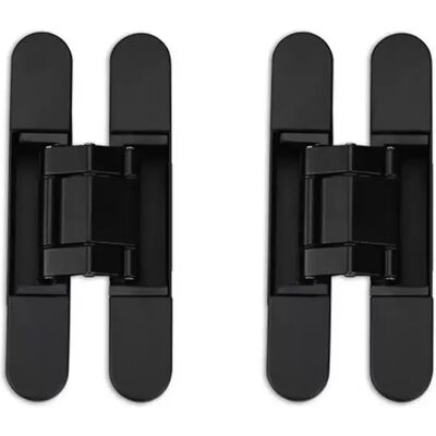 INF 2 pcs Charnières invisibles encastrées pour porte - Charge 40kg, 135x28mm, Alliage de zinc, 3D réglable, Cache sans vis, Le noir - Publicité INF 2 pcs Charnières invisibles encastrées pour porte - Charge 40kg, 135x28mm, Alliage de zinc, 3D réglable, Cache sans vis, Le noir - Publicité