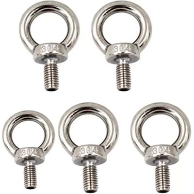 INF Écrous à œil en acier inoxydable M8 - Pack de 5 - Résistants à la corrosion pour levage et montage - Publicité INF Écrous à œil en acier inoxydable M8 - Pack de 5 - Résistants à la corrosion pour levage et montage - Publicité