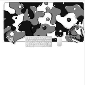 INF Tapis de souris abstrait liquide avec bord cousu antidérapant - Grand tapis de bureau pour jeux et bureau - Publicité INF Tapis de souris abstrait liquide avec bord cousu antidérapant - Grand tapis de bureau pour jeux et bureau - Publicité