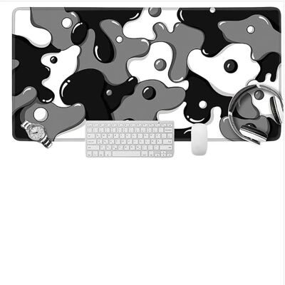 INF Tapis de souris abstrait liquide avec bord cousu antidérapant - Grand tapis de bureau pour jeux et bureau - Publicité INF Tapis de souris abstrait liquide avec bord cousu antidérapant - Grand tapis de bureau pour jeux et bureau - Publicité