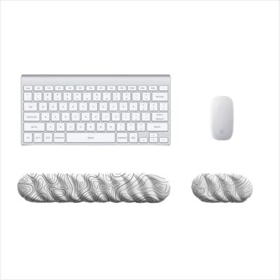 INF Ensemble Repose-Poignets Ergonomique pour Clavier et Tapis de Souris pour Soulager la Fatigue des Mains au Bureau, Noir blanc - Publicité INF Ensemble Repose-Poignets Ergonomique pour Clavier et Tapis de Souris pour Soulager la Fatigue des Mains au Bureau, Noir blanc - Publicité