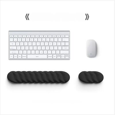 INF Ensemble Repose-Poignets Ergonomique pour Clavier et Tapis de Souris pour Soulager la Fatigue des Mains au Bureau, Le noir - Publicité INF Ensemble Repose-Poignets Ergonomique pour Clavier et Tapis de Souris pour Soulager la Fatigue des Mains au Bureau, Le noir - Publicité
