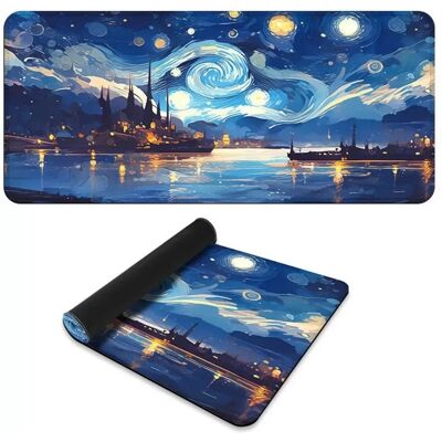 INF Tapis de souris en caoutchouc naturel antidérapant avec bord cousu pour la maison, le bureau et le jeu L - Publicité INF Tapis de souris en caoutchouc naturel antidérapant avec bord cousu pour la maison, le bureau et le jeu L - Publicité