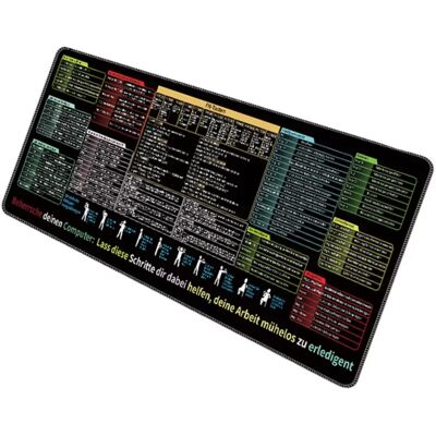 INF Tapis de souris avec raccourcis imprimés - Surdimensionné 30cm x 60cm, fond anti-dérapant en caoutchouc et surface tissu - Publicité INF Tapis de souris avec raccourcis imprimés - Surdimensionné 30cm x 60cm, fond anti-dérapant en caoutchouc et surface tissu - Publicité