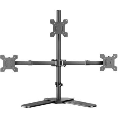 INF Support triple écran - Montage sans perçage pour écrans 14 to 27 inch, rotation 360° et gestion des câbles - Publicité INF Support triple écran - Montage sans perçage pour écrans 14 to 27 inch, rotation 360° et gestion des câbles - Publicité
