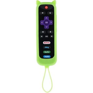 INF Étui de protection en silicone compatible avec la télécommande TCL Roku 2 avec oreilles de chat et cordon Vert - Publicité INF Étui de protection en silicone compatible avec la télécommande TCL Roku 2 avec oreilles de chat et cordon Vert - Publicité