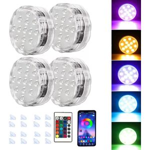 INF Lampes LED Submersibles à Ventouse avec Application, 13 LED, Télécommande, Contrôle Unique de Quatre Lampes - Publicité INF Lampes LED Submersibles à Ventouse avec Application, 13 LED, Télécommande, Contrôle Unique de Quatre Lampes - Publicité