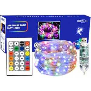 INF Guirlande Lumineuse Pixel LED 15m 150 avec Contrôle App Bluetooth et Télécommande 24 Touches - Publicité INF Guirlande Lumineuse Pixel LED 15m 150 avec Contrôle App Bluetooth et Télécommande 24 Touches - Publicité